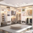 thumbnail image 2 of Homieasy 20.5'' - 96" W Closet System with Wooden Drawers and Hanging Rods(Cut to Fit), White, 2 of 7
