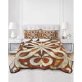 thumbnail image 3 of Burnt Orange Retro Twin XL Size Down Alternative Comforter, Lightweight Comforter Quilt Bedding Set with Pillow Shams Ethnic Flowers Impressionist Art All Seasons Bed Comforter Duvet Insert 68"x98", 3 of 7
