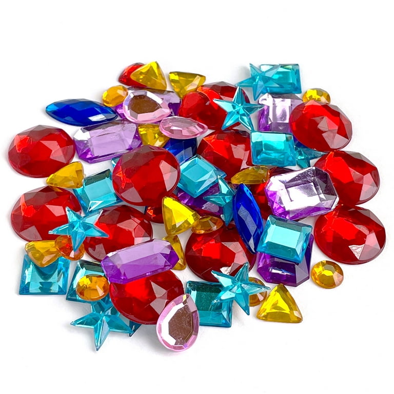 1 Jewels for Crafting Assorted Colorful Flat Back Heart Shaped Jewel Gems  Acrylic Rhinestones for Crafts, Manualidades Accesorios Decoraciones