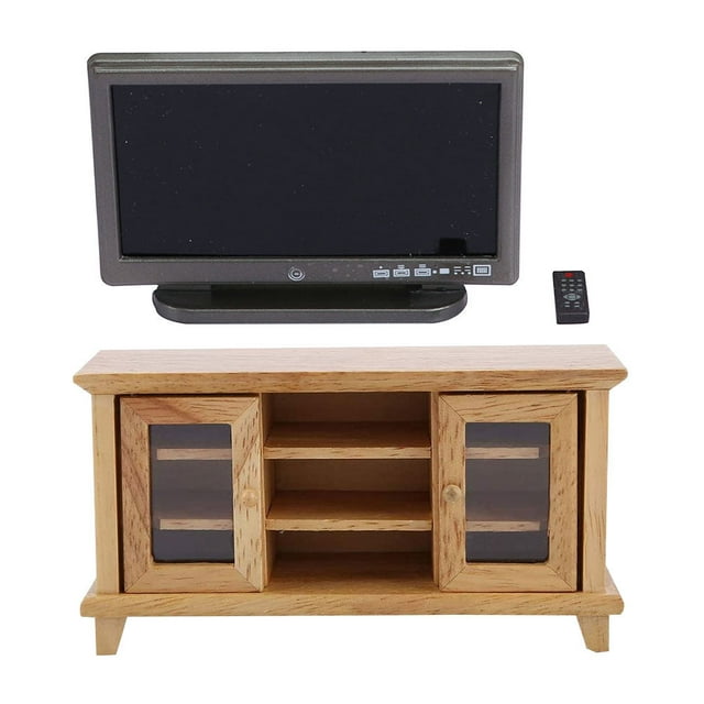 SHISUYAN Meuble Tv Modèle 1 Ensemble Miniature Taille m pour Collectionneurs Ornement de Bureau