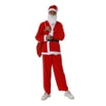 thumbnail image 2 of Diconna Santa Claus Clothes Set for Christmas Red Garment Cap Waistband, 2 of 9