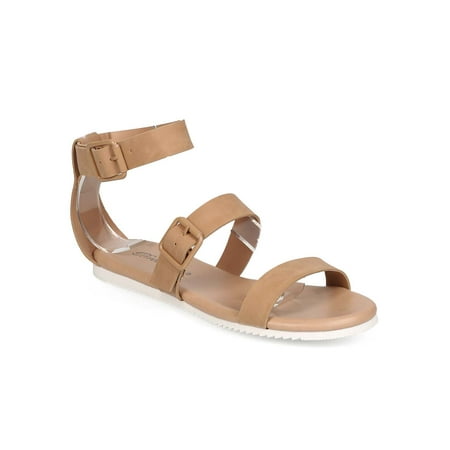 New Ladies Pretty Black Sandals - New Women Breckelles Joy-35 Leatherette Open Toe Buckle Minimal Gladiator Sandal