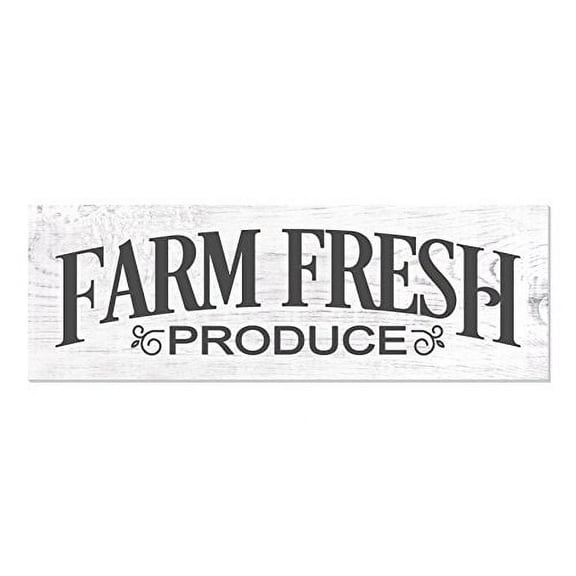 Farm Fresh Produce Rustic Wood Wall Sign 6x18 (6x18)