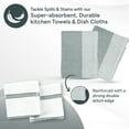 thumbnail image 3 of Casa Platino Juego de Cocina, Paquete de 8, Juego de Toallas y Almohadillas para Ollas con Manoplas para Horno, Lindo Juego de Inicio de Cocina, Manoplas Cortas para Horno y Juegos de Toallas y Paños de Cocina - Ndigo, 3 of 7