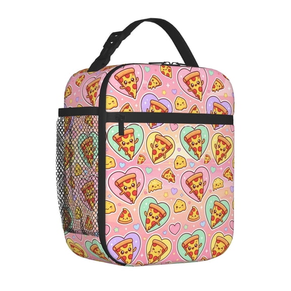 Pizza Lunch Bag Reusable Insulated Cooler Lunch Box Portable Leakproof Thermal Container Tote Bags For Office Work Picnic Travel