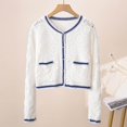 thumbnail image 5 of Cardigan Sweaters for Women Long Sleeve Lightweight Open Front Hollow out Floral Crochet Knit Cardigans Fall Clothes, 5 of 6