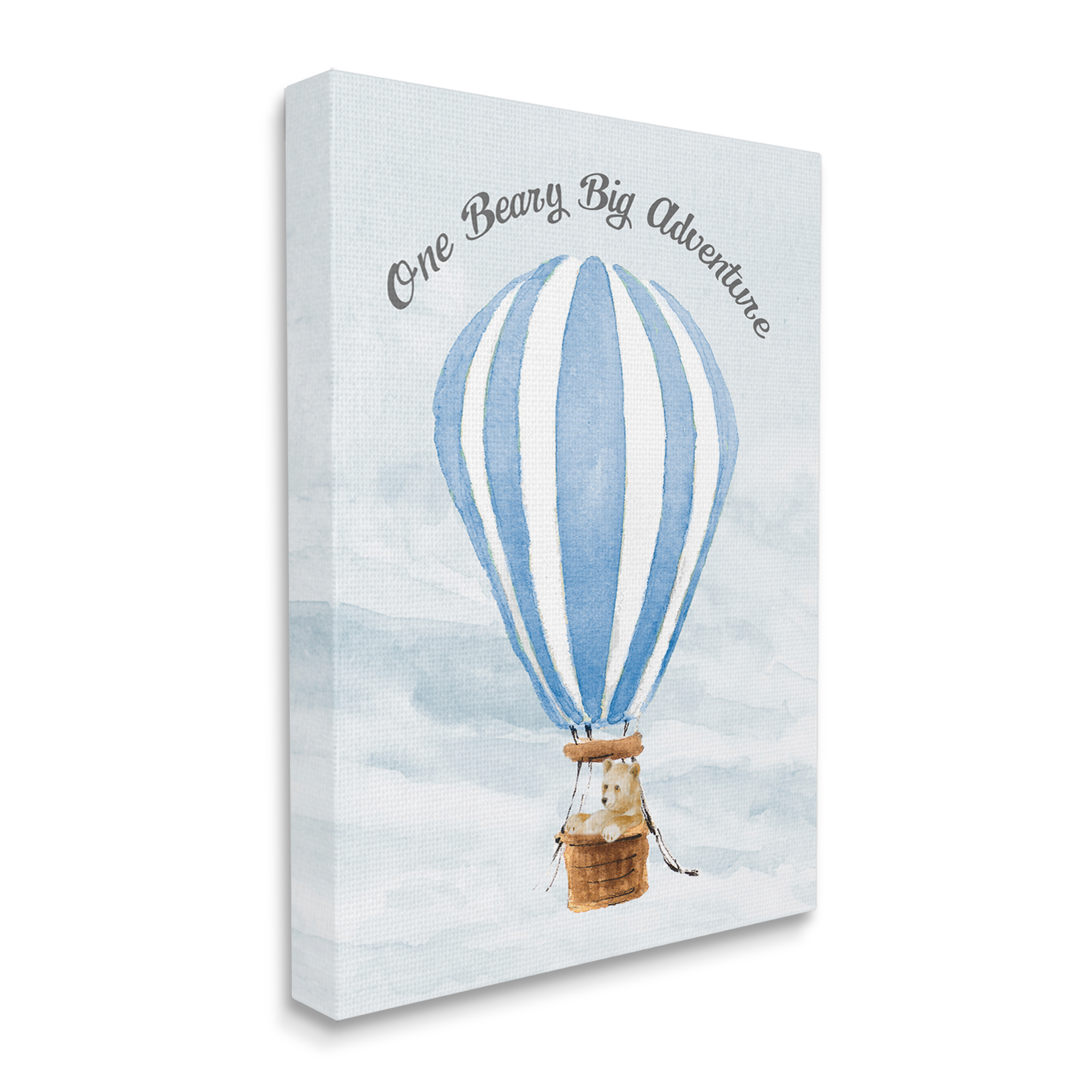 Stupell Industries Beary Big Adventure Balloon Animals & Insects Painting Gallery Wrapped Canvas Art Print Wall Art, 24 x 30