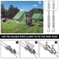 thumbnail image 3 of Wire Rope Kit 98FT Stainless Steel Heavy Duty Wire Tensioner Kit Weather Resistant Durable Outdoor Cable Wire Rope for Light Strings Shade Sails Pictures, 3 of 9