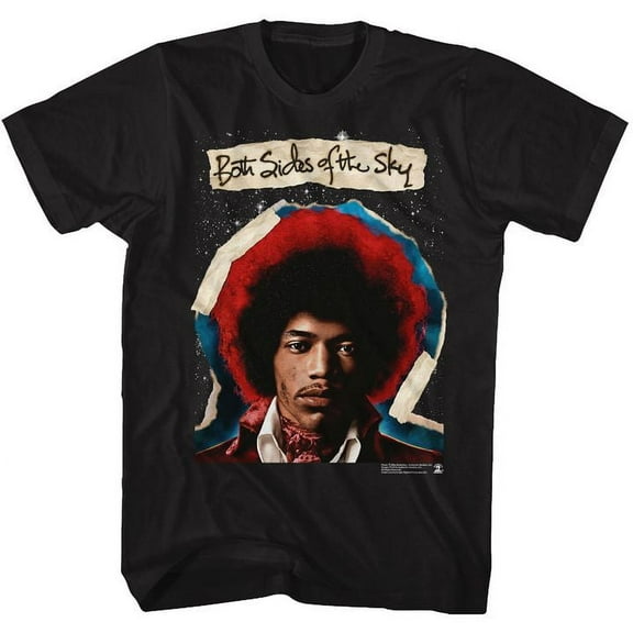 Jimi Hendrix Both Sides Black Adult T-Shirt 5Xl