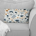 thumbnail image 4 of Designart "Blue White Cottage Floral Elegance" Floral Printed Throw Pillow, 4 of 5