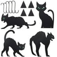 thumbnail image 2 of Joyin SET/4 Black Cat Silhouette Yard Decor Stake/Hang Black Metal w/Marble Eyes, 2 of 7