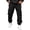 Black -CR60, variant on Sweatpants for Mens Cargo Lightweight Elastic Waist Pants Baggy Drawstring Jogger Pants with Pockets 2026 White M
