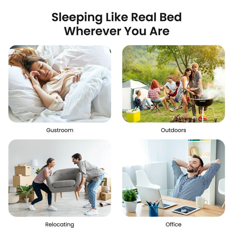 iDOO Air Mattress, Inflatable Airbed with Built-in Pump for