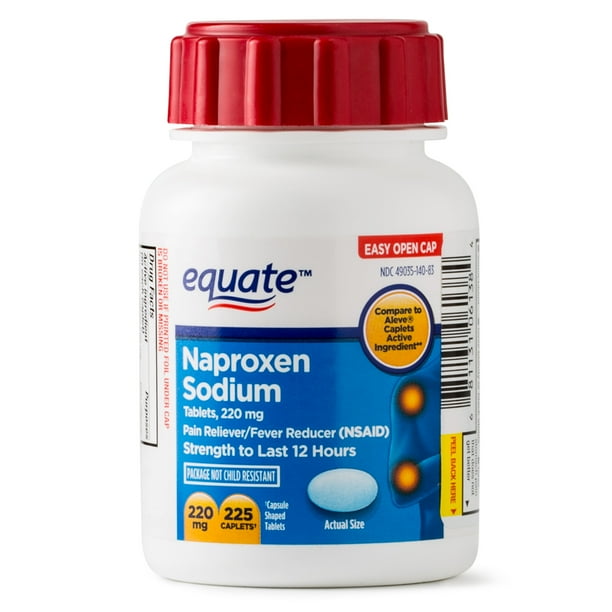 Equate Pain Relief Naproxen Sodium Caplets, 220 mg, 225 Ct