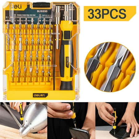 

Deli Precision Mechanics Screwdriver Set 33 in 1 Mini Screwdriver Set