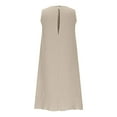 thumbnail image 4 of mfyjkho Vestidos de verano para mujer, Falda de cintura alta con cinturón plisado de color liso para mujer Vestidos de fiesta para mujer xxl, 4 of 6