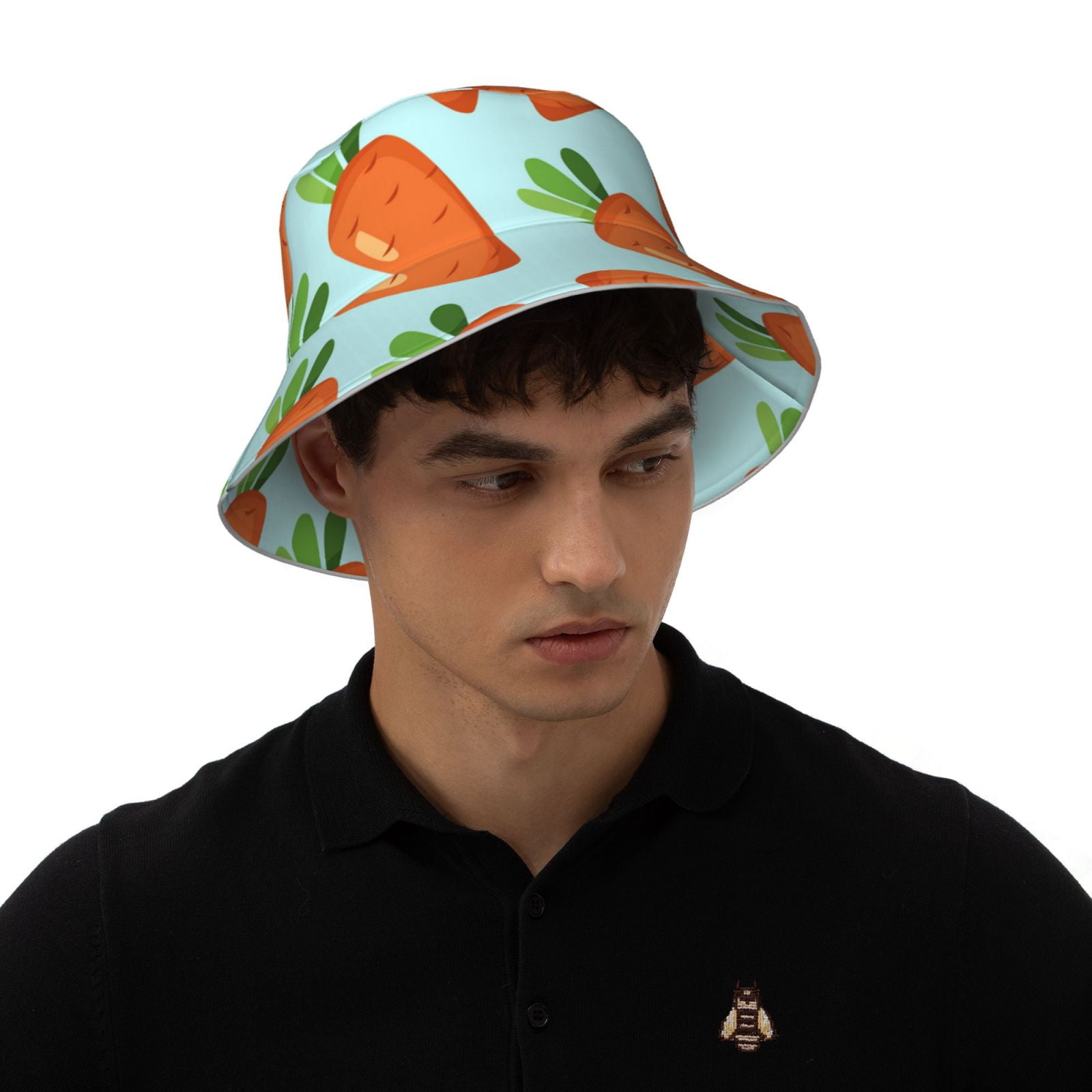 KGM Cappello A Secchiello Unisex Con Stampa Faccia Fumetto – Cappello Da Sole Per Vacanze E Festival, Taglia Unica 58 Cm