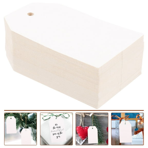 Soimiss White Tags For Labeling Clear Design 200Pcs