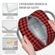 thumbnail image 3 of Balery Buffalo Plaid Red Black Bolsa de Almuerzo para Mujeres, Caja de Almuerzo, Bolsa de Almuerzo Pequeña Impermeable, Tote de Almuerzo Reutilizable con Gran Capacidad, 3 of 6