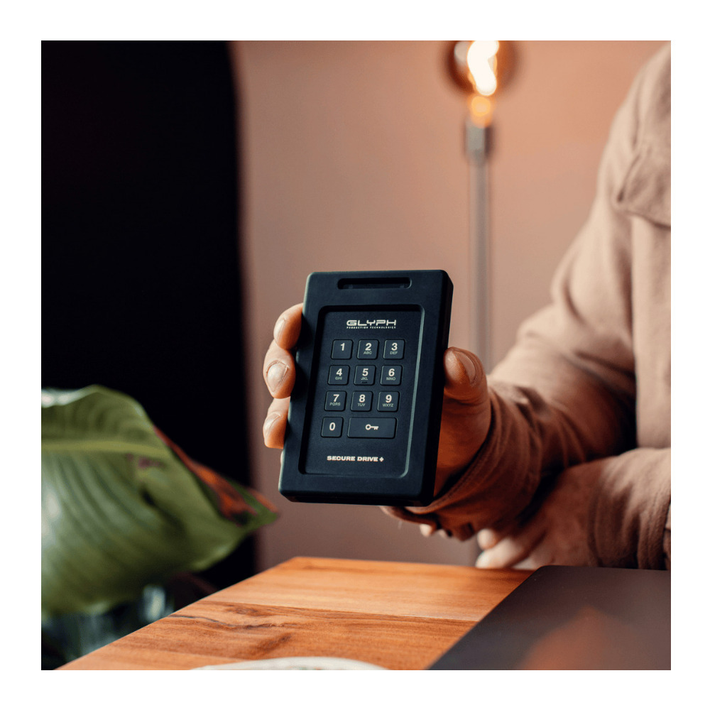 Glyph SecureDrive+ 1TB Encrypted External Drive with Keypad - Cross-Platform, Rugged Tamper-Proof