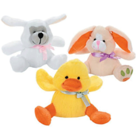 Lamb Bunny and Chick Mini Easter Plush Stuffed Animals, Set of 3