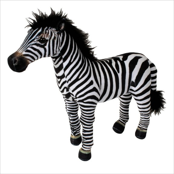 Real Planet 11" Black and White Zebra Realistic Stuffed Animal, Cute Zoo Animals Plush Toy & STEM Learning Gift for Birthday Boys & Girls