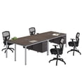thumbnail image 2 of Boss Office Products Quad Desks With (4) Pedestals, 60" X 24" Desk Top (Ea), Driftwood, 2 of 7