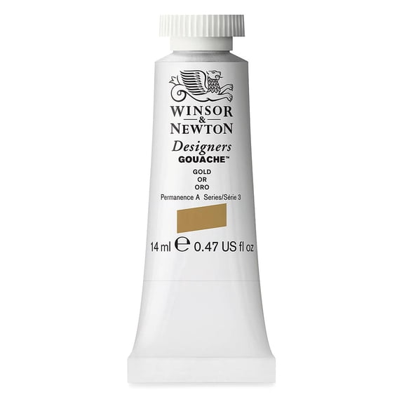 Winsor & Newton Designers Gouache Tube, 14ml Gold