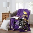 thumbnail image 4 of Minnesota Vikings The Northwest Group 60'' x 80'' Slant Raschel Throw Blanket, 4 of 4