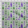 thumbnail image 4 of oneOone Velvet Medium Purple Fabric Sea Lighthouse Sewing Material Print Fabric By The Yard 58 Inch Wide, 4 of 5