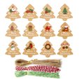 thumbnail image 1 of Paquete de 144 Etiquetas de Cuello de Navidad DIY Etiquetas Artesanías Decoraciones de boda Festival Año Nuevo Regalo Colgantes con cuerdas Inevent HA009757-00, 1 of 6