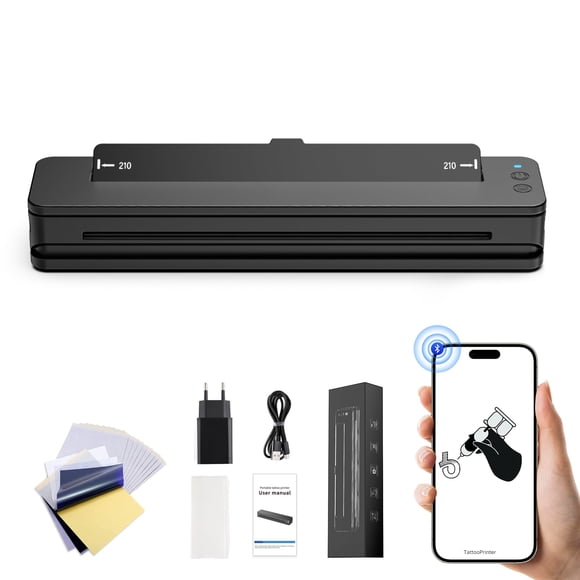 Impresora de plantillas de tatuajes RHEIN T106Z-US inalámbrica mini 2500 mAh