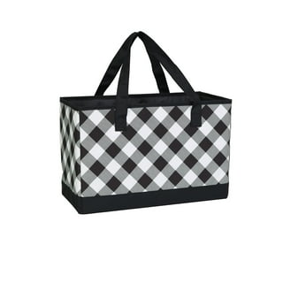 Everything Mary Rolling Sewing Machine Storage and Transport Tote, Black &  White Triangles with Wheels 