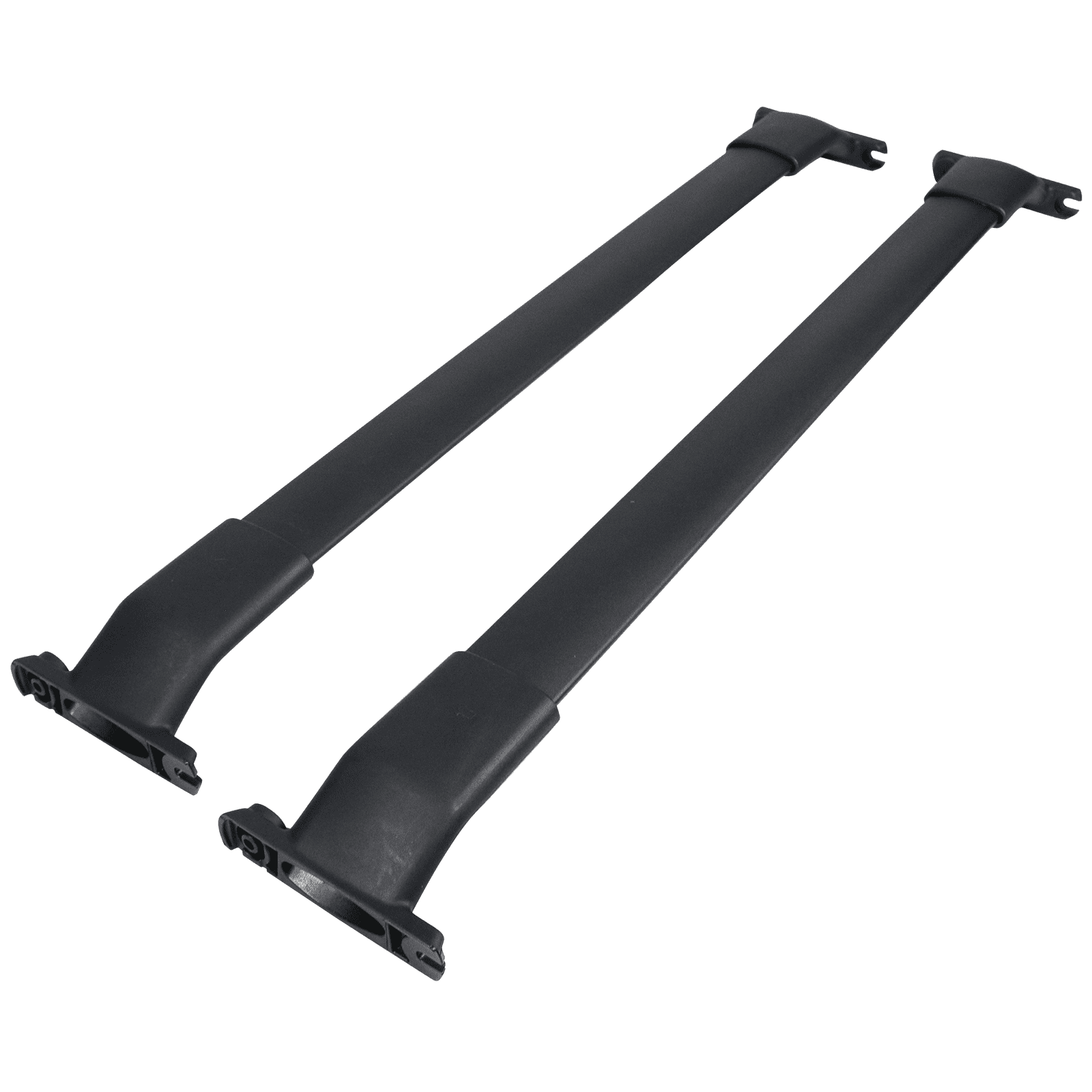 Ikon Motorsports Compatible with 13-16 Mazda CX-5 CX5 OE Style Cross Bar Roof Rack Black Aluminum