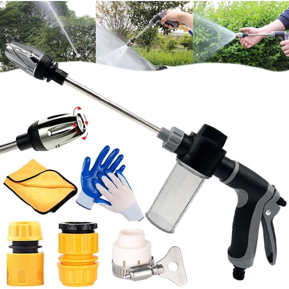 Pressure Washer, Water Pressure Washer, High Pressure Water Gun, 360°Rotating  High-Pressure Nozzle for Every Garden Hose, 3 Spray Modes