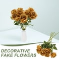 thumbnail image 3 of Houderco 8Ud Ramos De Rosas Artificiales Doradas Para Decorar Hogar Y Eventos Con Aspecto Natural, 3 of 6