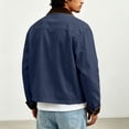 thumbnail image 4 of Iyufng Men's Cropped Collared Work Jackets with Patch Pockets Button Down Long Sleeve Casual Vintage Outerwear, 4 of 9