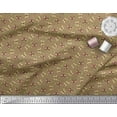 thumbnail image 3 of Soimoi Brown Velvet Fabric Leaves & Butterfly Printed Fabric 1 Yard 58 Inch Wide, 3 of 3