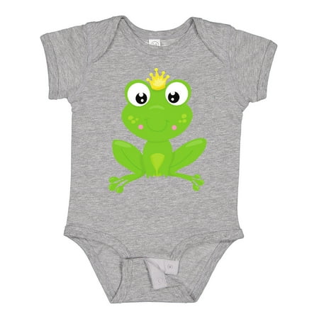 

Inktastic Cute Frog Green Frog Crown Frog Prince Gift Baby Boy or Baby Girl Bodysuit