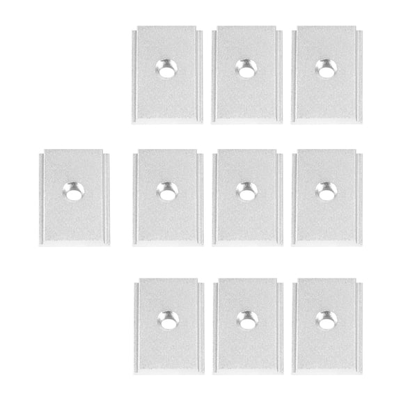 M6 T-Track Slider Sliding Nut Aluminum Alloy T Slot Nut For Woodworking Tool Jigs Screw Slot Fastener 10Pcs,10*T-slider,Silver