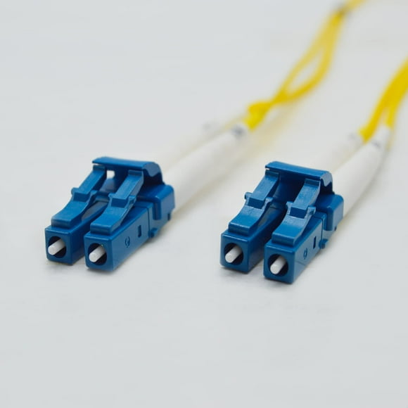 FCD - 50M OS2 LC LC Fiber Optic Cable | Duplex 9/125 LC to LC Singlemode Jumper 50 Meter (164.04ft) | Length Options: 0.5M-300M | 1g 10g sfp+ 10gbase lc/lc dplx Yellow PVC ofnr lc-lc