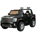 thumbnail image 3 of Aosom 12V GMC Sierra HD Licensed Ride on Truck, Battery Powered Electric Car for Kids w/ Remote Control, Headlights & Four Wheel Suspension, Black, 3 of 10