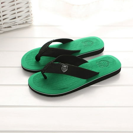 

WGOUP Men s Summer Flip-flops Slippers Beach Sandals Indoor&Outdoor Casual Shoes Green(Buy 2 Get 1 Free)