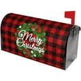 thumbnail image 3 of Merry Christmas Mailbox Covers Magnetic Large Oversized 25.5 X 21 Winter Xmas Wreath Red Buffalo Plaid Mailbox Cover Holiday Decorations Mailbox Wrap Post Letter Box Cover Home Outdoor Garden Decor, 3 of 5