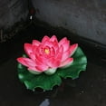 thumbnail image 4 of 18cm Artificial Water Lily Floating Lotus Flower Pond Aquarium Decor Multicolor, 4 of 10