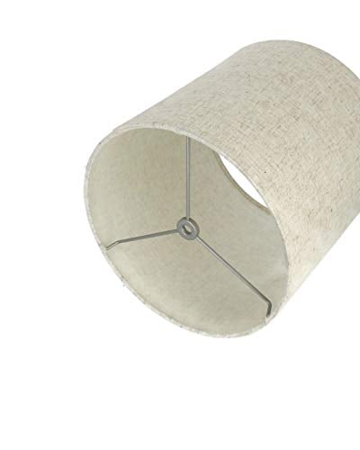 Urbanest Linen Drum Lamp Shade, 10-inch by 10-inch by 10-inch, Cottage, Spider-Fitter