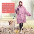 thumbnail image 4 of Wearable Oversized Blanket,Pink Breast Cancer Wearable Blanket Hoodie for Adults,Cozy Hooded Blankets with Super Pockets,Super Warm Fuzzy Pullover for Women & Men, 4 of 6