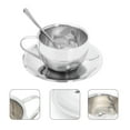 thumbnail image 5 of TABLETREANDS Round Mug Silver 1 Set For Coffee Shop 13.8x13.8x0.6In, 5 of 6