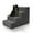 GRAY, variant on Precious Tails High Density Foam Sherpa Top 4 Steps Stairs for Dog/Cat