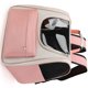 thumbnail image 2 of Mochila de transporte para mascotas, gran espacio, impermeable, transpirable, portátil, bolsa de transporte para gatos con asa para cachorro rosa, 2 of 5